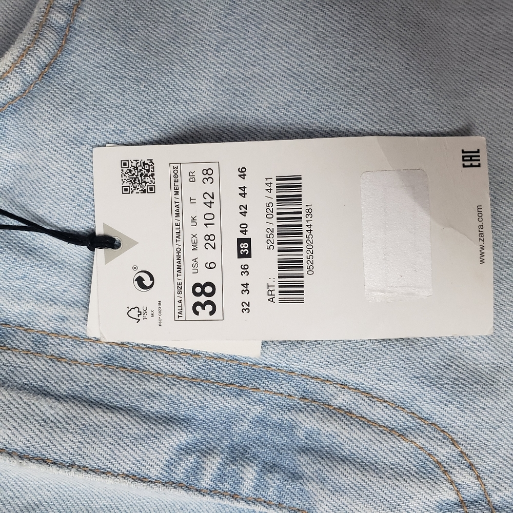 Zara Blogger Wide Legs Ripped Distressed High Rise Jeans - Picture 8 of 12